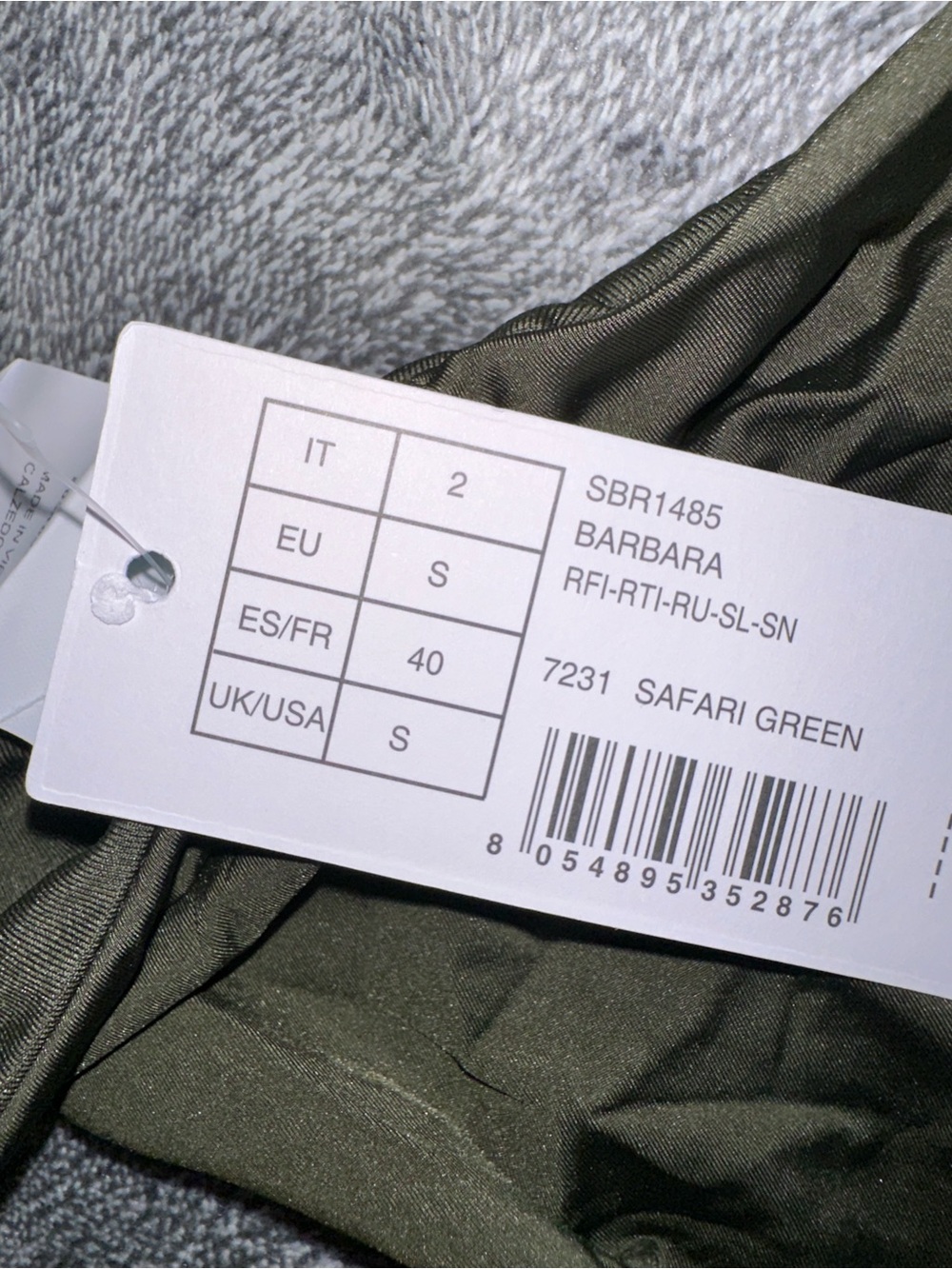 Calzedonia Olive Green Strappy Bikini Bottom small - Picture 2 of 4
